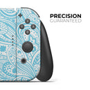 Light Blue Paisley Floral // Skin Decal Wrap Kit for Nintendo Switch Console & Dock, Joy-Cons, Pro Controller, Lite, 3DS XL, 2DS XL, DSi, or Wii - Vinyl Skin Wrap for Nintendo Switch 2, OLED, Lite, Pro Controller, Wii & Classic Handhelds