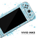 Light Blue Paisley Floral // Skin Decal Wrap Kit for Nintendo Switch Console & Dock, Joy-Cons, Pro Controller, Lite, 3DS XL, 2DS XL, DSi, or Wii - Vinyl Skin Wrap for Nintendo Switch 2, OLED, Lite, Pro Controller, Wii & Classic Handhelds