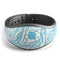 Light Blue Paisley Floral Pattern V3 - Decal Skin Wrap Kit for the Disney Magic Band
