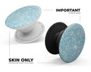 Light Blue Paisley Floral - Skin Kit for PopSockets and other Smartphone Extendable Grips & Stands