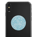 Light Blue Paisley Floral - Skin Kit for PopSockets and other Smartphone Extendable Grips & Stands