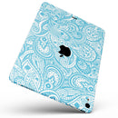 Light Blue Paisley Floral Pattern V3 - Full Body Skin Decal for the Apple iPad Pro 12.9", 11", 10.5", 9.7", Air or Mini (All Models Available)
