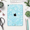Light Blue Paisley Floral Pattern V3 - Full Body Skin Decal for the Apple iPad Pro 12.9", 11", 10.5", 9.7", Air or Mini (All Models Available)