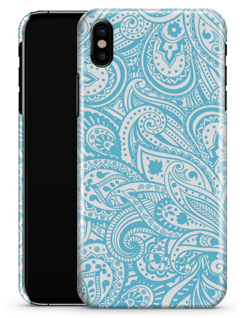 Light Blue Paisley Floral - iPhone X Clipit Case