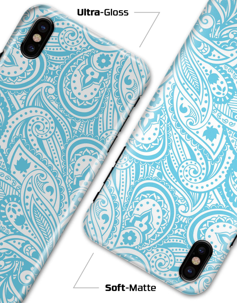 Light Blue Paisley Floral - iPhone X Clipit Case