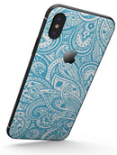 Light Blue Paisley Floral - iPhone X Skin-Kit