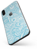 Light Blue Paisley Floral - iPhone X Skin-Kit