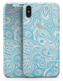 Light Blue Paisley Floral - iPhone X Skin-Kit