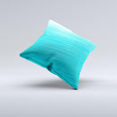 Light Blue Slanted Streaks ink-Fuzed Decorative Throw Pillow
