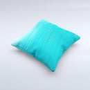 Light Blue Slanted Streaks ink-Fuzed Decorative Throw Pillow