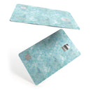 Light Blue Watercolor Quatrefoil - Premium Protective Decal Skin-Kit for the Apple Credit Card