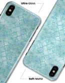 Light Blue Watercolor Quatrefoil - iPhone X Clipit Case
