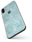 Light Blue Watercolor Quatrefoil - iPhone X Skin-Kit