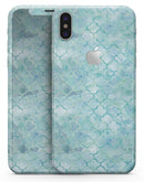 Light Blue Watercolor Quatrefoil - iPhone X Skin-Kit