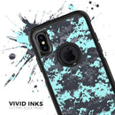 Light Blue and Gray Digital Camouflage - Skin Kit for the iPhone OtterBox Cases