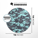 Light Blue and Gray Digital Camouflage// WaterProof Rubber Foam Backed Anti-Slip Mouse Pad for Home Work Office or Gaming Computer Desk