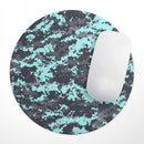 Light Blue and Gray Digital Camouflage// WaterProof Rubber Foam Backed Anti-Slip Mouse Pad for Home Work Office or Gaming Computer Desk