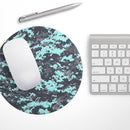 Light Blue and Gray Digital Camouflage// WaterProof Rubber Foam Backed Anti-Slip Mouse Pad for Home Work Office or Gaming Computer Desk