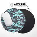 Light Blue and Gray Digital Camouflage// WaterProof Rubber Foam Backed Anti-Slip Mouse Pad for Home Work Office or Gaming Computer Desk