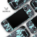 Light Blue and Gray Digital Camouflage // Vinyl Skin Wrap for Steam Deck OLED & Steam Deck (LCD) — Soft Matte or Ultra Gloss