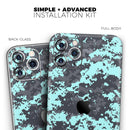 Light Blue and Gray Digital Camouflage  - Protective Skin Wrap & Decal – Compatible with iPhone SE to iPhone 17 Pro Max (All Models)