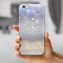 Light Blue and Tan Unfocused Orbs of Light iPhone 6/6s or 6/6s Plus 2-Piece Hybrid INK-Fuzed Case