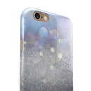 Light Blue and Tan Unfocused Orbs of Light iPhone 6/6s or 6/6s Plus 2-Piece Hybrid INK-Fuzed Case