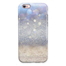 Light Blue and Tan Unfocused Orbs of Light iPhone 6/6s or 6/6s Plus 2-Piece Hybrid INK-Fuzed Case