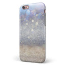 Light Blue and Tan Unfocused Orbs of Light iPhone 6/6s or 6/6s Plus 2-Piece Hybrid INK-Fuzed Case