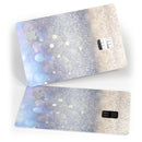 Light Blue and Tan Unfocused Orbs of Light - Premium Protective Decal Skin-Kit for the Apple Credit Card