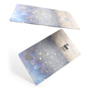 Light Blue and Tan Unfocused Orbs of Light - Premium Protective Decal Skin-Kit for the Apple Credit Card