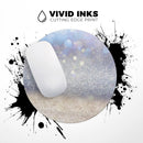 Light Blue and Tan Unfocused Orbs of Light// WaterProof Rubber Foam Backed Anti-Slip Mouse Pad for Home Work Office or Gaming Computer Desk