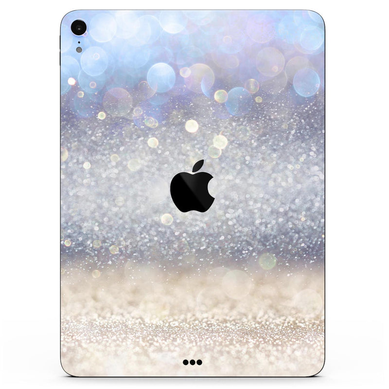Light Blue and Tan Unfocused Orbs of Light - Full Body Skin Decal for the Apple iPad Pro 12.9", 11", 10.5", 9.7", Air or Mini (All Models Available)