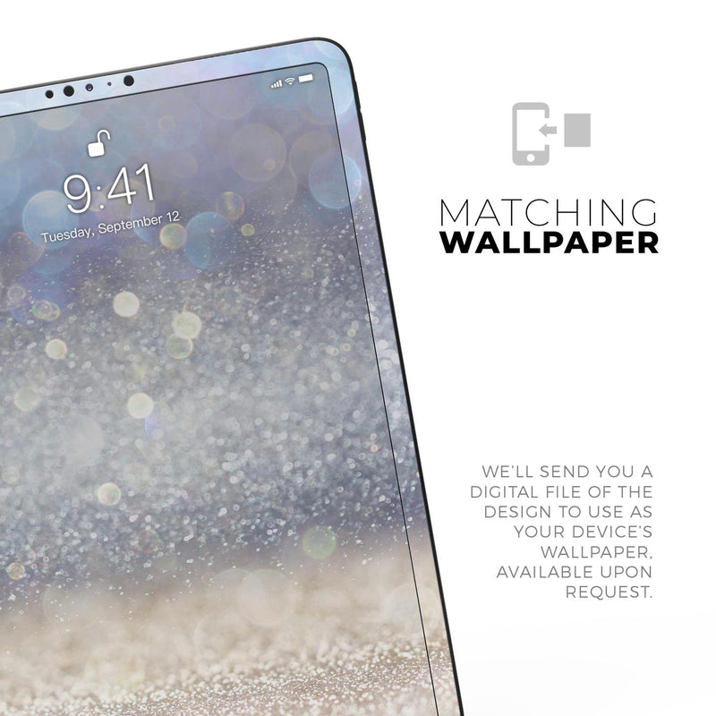 Light Blue and Tan Unfocused Orbs of Light - Full Body Skin Decal for the Apple iPad Pro 12.9", 11", 10.5", 9.7", Air or Mini (All Models Available)