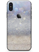 Light Blue and Tan Unfocused Orbs of Light - iPhone X Skin-Kit