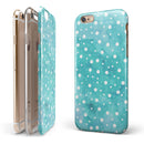 Light Blue and White Watercolor Polka Dots iPhone 6/6s or 6/6s Plus 2-Piece Hybrid INK-Fuzed Case