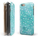 Light Blue and White Watercolor Polka Dots iPhone 6/6s or 6/6s Plus 2-Piece Hybrid INK-Fuzed Case