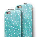 Light Blue and White Watercolor Polka Dots iPhone 6/6s or 6/6s Plus 2-Piece Hybrid INK-Fuzed Case