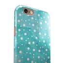 Light Blue and White Watercolor Polka Dots iPhone 6/6s or 6/6s Plus 2-Piece Hybrid INK-Fuzed Case