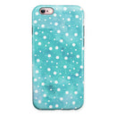Light Blue and White Watercolor Polka Dots iPhone 6/6s or 6/6s Plus 2-Piece Hybrid INK-Fuzed Case
