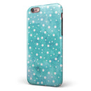 Light Blue and White Watercolor Polka Dots iPhone 6/6s or 6/6s Plus 2-Piece Hybrid INK-Fuzed Case