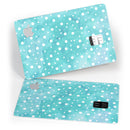 Light Blue and White Watercolor Polka Dots - Premium Protective Decal Skin-Kit for the Apple Credit Card