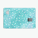 Light Blue and White Watercolor Polka Dots - Premium Protective Decal Skin-Kit for the Apple Credit Card