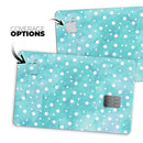 Light Blue and White Watercolor Polka Dots - Premium Protective Decal Skin-Kit for the Apple Credit Card