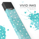 Light Blue and White Watercolor Polka Dots - Premium Decal Protective Skin-Wrap Sticker compatible with the Juul Labs vaping device