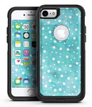Light Blue and White Watercolor Polka Dots - iPhone 7 or 8 OtterBox Case & Skin Kits