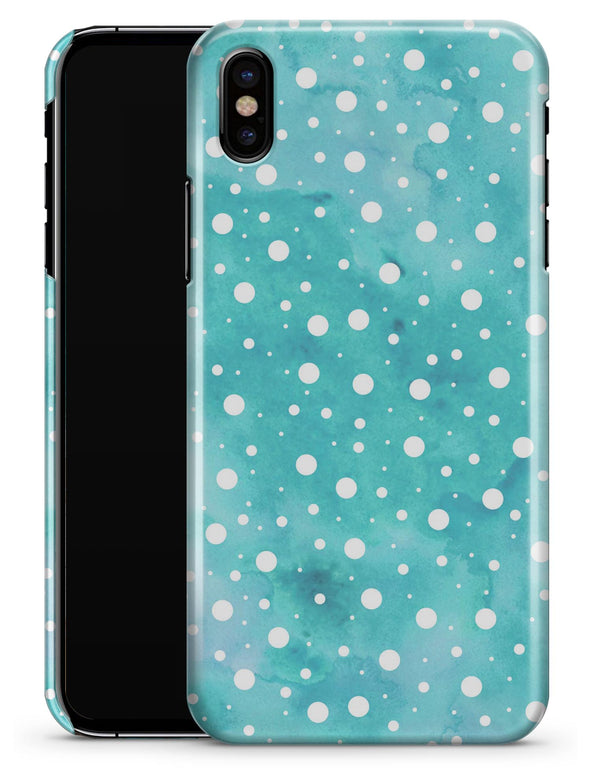 Light Blue and White Watercolor Polka Dots - iPhone X Clipit Case