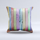 Light Color Planks Ink-Fuzed Decorative Throw Pillow