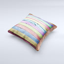 Light Color Planks Ink-Fuzed Decorative Throw Pillow