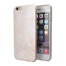 Light Coral Textured Marble iPhone 6/6s or 6/6s Plus 2-Piece Hybrid INK-Fuzed Case
